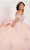 Quinceanera Collection 26078 - Lace Applique Off-Shoulder Ballgown Ball Gowns 0 / Blush Multi