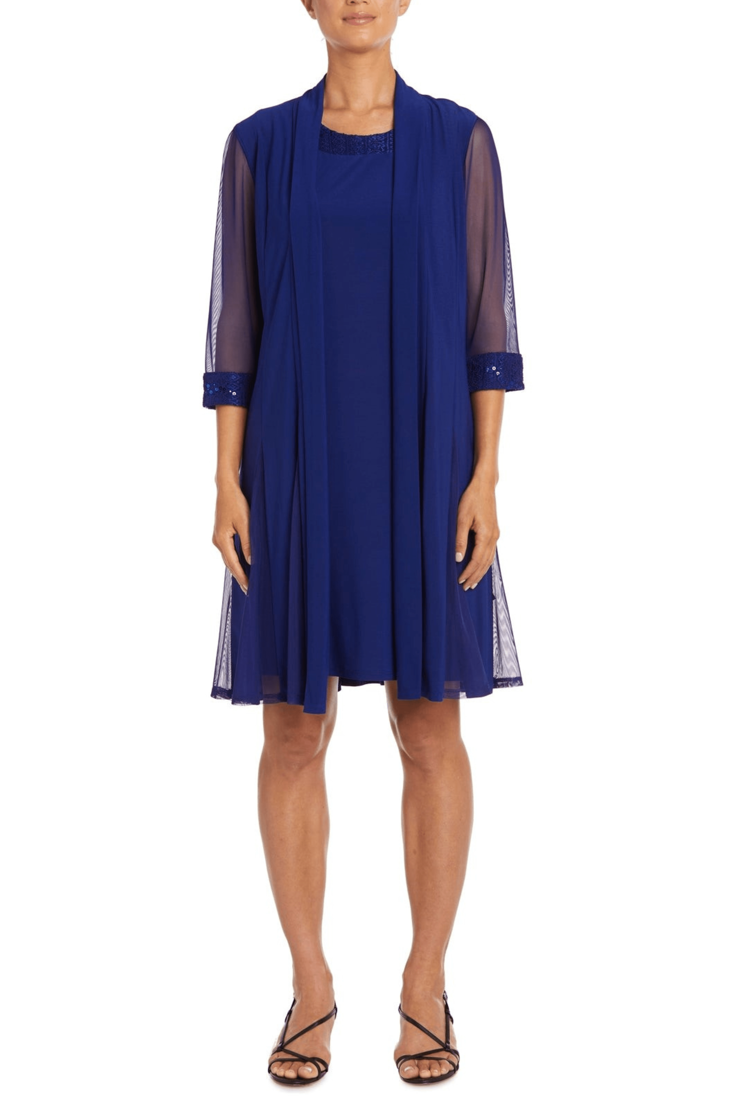 r&m richards petite evening dresses Petite Long Black Formal Dress: R&M Richards 3253P Black/Nude / 4P