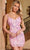 Rachel Allan 30040 - Embellished Tie Back Homecoming Dress Cocktail Dresses 00 / Pink