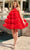 Rachel Allan 40260 - Ruffle Tulle A-Line Dress Cocktail Dresses 00 / Red