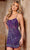 Rachel Allan 40273 - Sleeveless Sequin Embellished Cocktail Dress Cocktail Dresses 00 / Purple