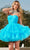 Rachel Allan 40276 - Strapless A-line Cocktail Dress Prom Dresses 00 / Turquoise