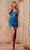 Rachel Allan 40321 - One Shoulder Cut-Out Short Dress Cocktail Dresses 00 / Ocean Blue