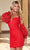 Rachel Allan 40360 - Embellished Long Sleeve Cocktail Dress Special Occasion Dress 00 / Red