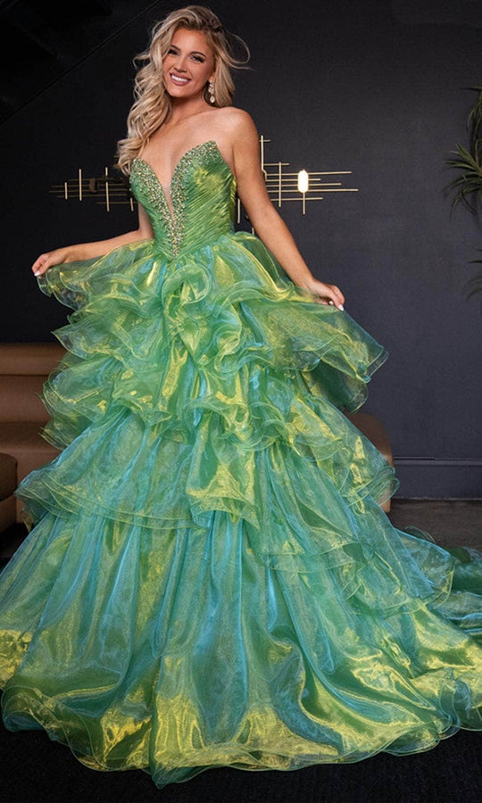 Rachel Allan 50312 - Strapless Plunging Sweetheart Neck Ballgown