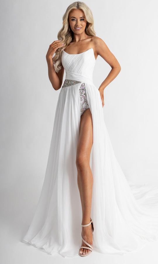 Rachel Allan 50399 - Scoop Neckline Chiffon A-Line Gown