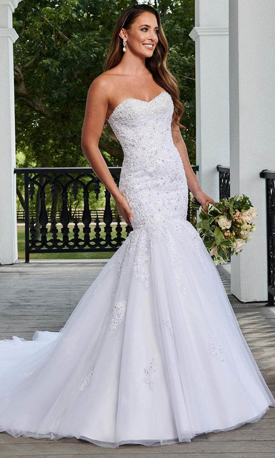 Rachel Allan 6207 - Beaded Lace Tulle Mermaid Bridal Gown