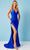 Rachel Allan 70289 - Deep V-Neck Ruched Evening Dress Evening Dresses 0 / Royal