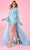 Rachel Allan 70492 - Sequin Cutout Romper Homecoming Dresses 00 / Sky Blue