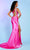 Rachel Allan 70498 - Metallic High Slit Prom Dress Prom Dresses