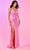 Rachel Allan 70511 - Strappy Open Back Prom Dress Prom Dresses 00 / Hot Pink