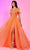 Rachel Allan 70515 - Ruched Corset Prom Dress Ball Gowns 00 / Tangerine Ombre
