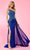 Rachel Allan 70525 - Stripe Beaded Prom Dress Prom Dresses 00 / Royal Peacock
