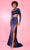 Rachel Allan 70554 - Jewel Trimmed Prom Dress Prom Dresses 00 / Navy Rose Gold