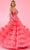 Rachel Allan 70576 - Ruffle Accent Ballgown Ball Gowns 00 / Coral