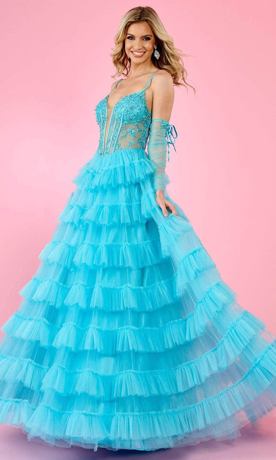 Rachel Allan 70576 - Ruffle Accent Ballgown