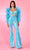 Rachel Allan 70589 - Sequin Corset Pantsuit Formal Pantsuits 00 / Sky Blue