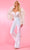 Rachel Allan 70589 - Sequin Corset Pantsuit Formal Pantsuits 00 / White