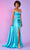 Rachel Allan 70593 - Scoop Side Draped Prom Gown Prom Dresses 00 / Turquoise