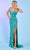 Rachel Allan 70595 - Floral Sequin Scoop Prom Gown Prom Dresses 00 / Turquoise Jade