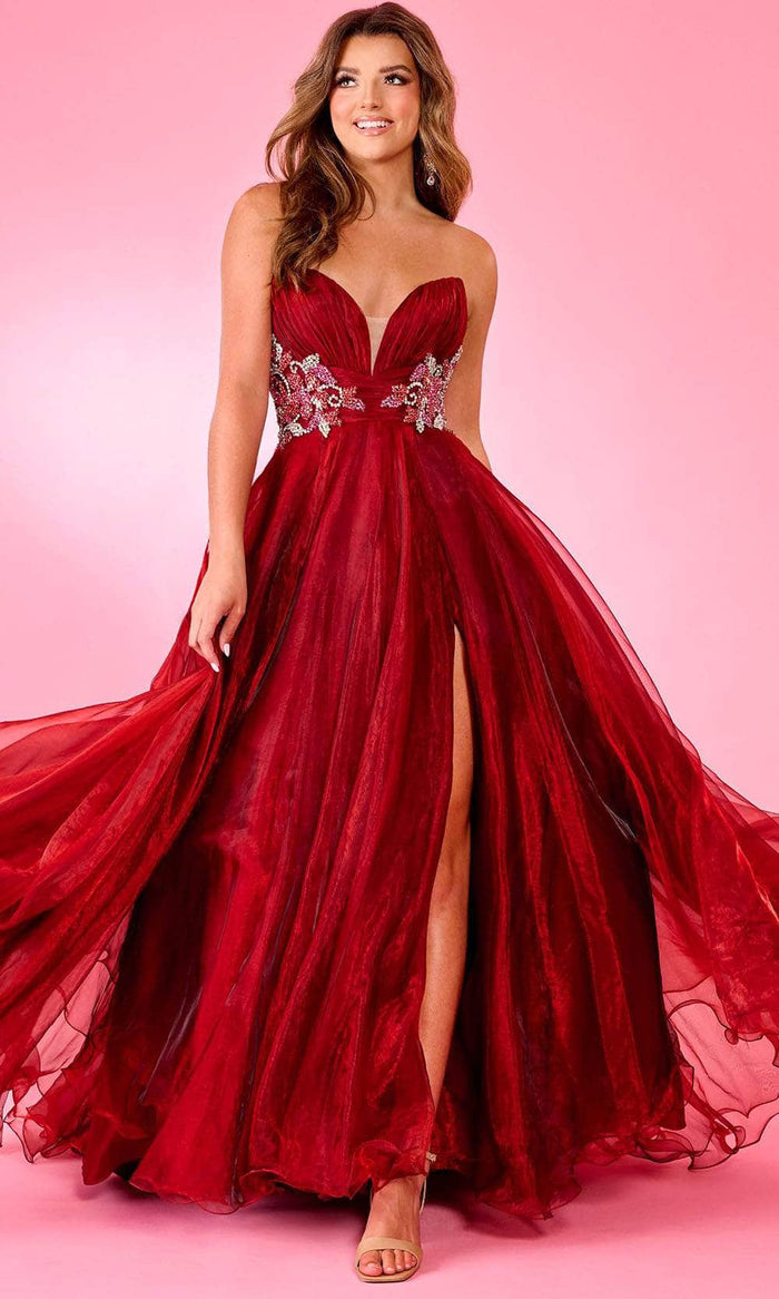 Rachel Allan 70605 - Deep Sweetheart A-Line Prom Gown Prom Dresses 00 / Burgundy