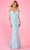 Rachel Allan 70607 - Fringed Cold Shoulder Prom Gown Prom Dresses 00 / Light Blue