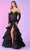 Rachel Allan 70614 - Glitter Appliqued Mermaid Prom Gown Prom Dresses 00 / Black