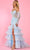Rachel Allan 70614 - Glitter Appliqued Mermaid Prom Gown Prom Dresses 00 / Sky Blue