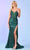 Rachel Allan 70615 - Sequin Appliqued Fitted Prom Gown Prom Dresses 00 / Emerald