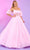 Rachel Allan 70661 - Strapless Illusion Waist Prom Gown Ball Gowns 00 / Pink