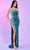 Rachel Allan 70674 - Beaded Fringe Sleeve Prom Gown Prom Dresses 00 / Peacock
