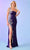 Rachel Allan 70674 - Beaded Fringe Sleeve Prom Gown Prom Dresses 00 / Purple