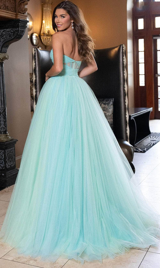 Rachel Allan 70761 - Strapless Ballgown with Illusion Corset Bodice