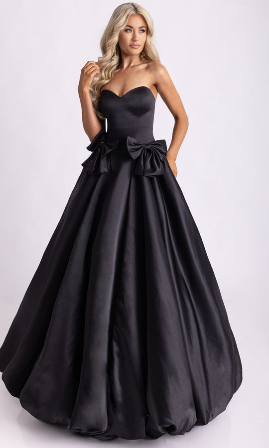 Rachel Allan 71035 - Bubble Hem Strapless Matte Satin Gown