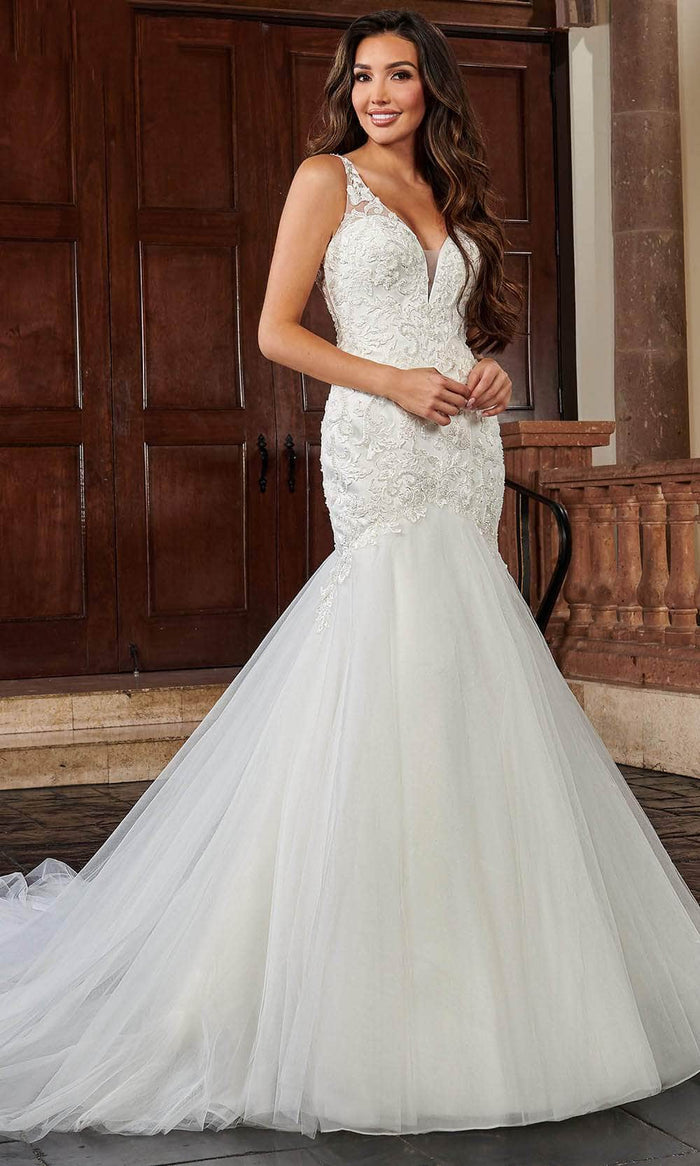 Rachel Allan Bridal RB2153 - Tulle Trumpet Bridal Gown Bridal Dresses 0 / Ivory