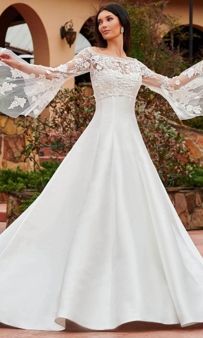 Rachel Allan Bridal RB2163 - A-line Mikado Bridal Gown Bridal Dresses 0 / Ivory
