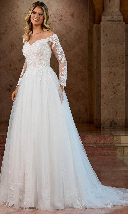 Rachel Allan Bridal RB2186 - Long Sleeve Embroidered Bridal Gown