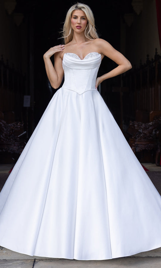 Rachel Allan RB2242 - Strapless Corset A Line Wedding Gown