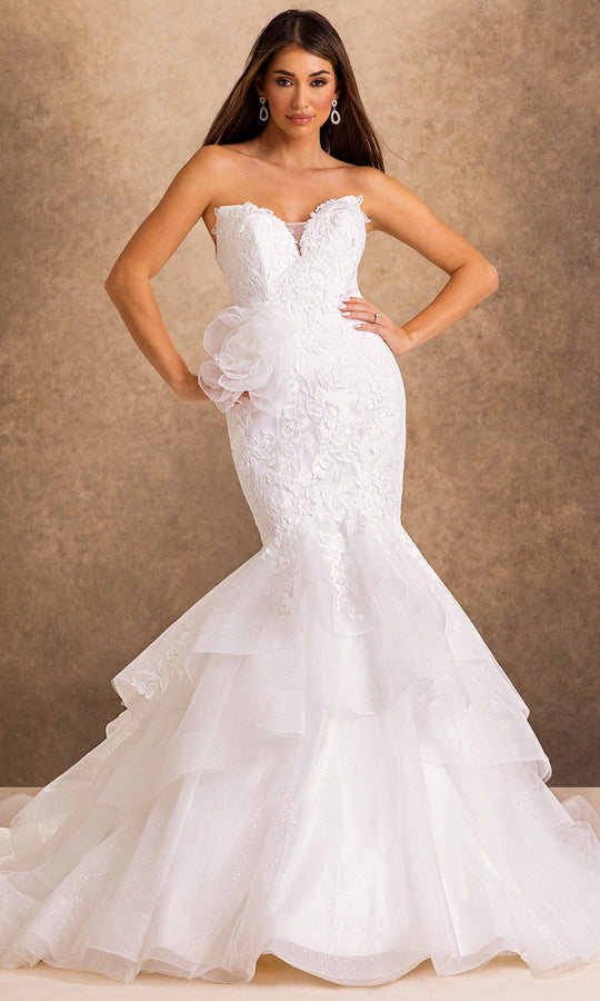 Rachel Allan Bridal RB2248 - Floral Applique Mermaid Gown