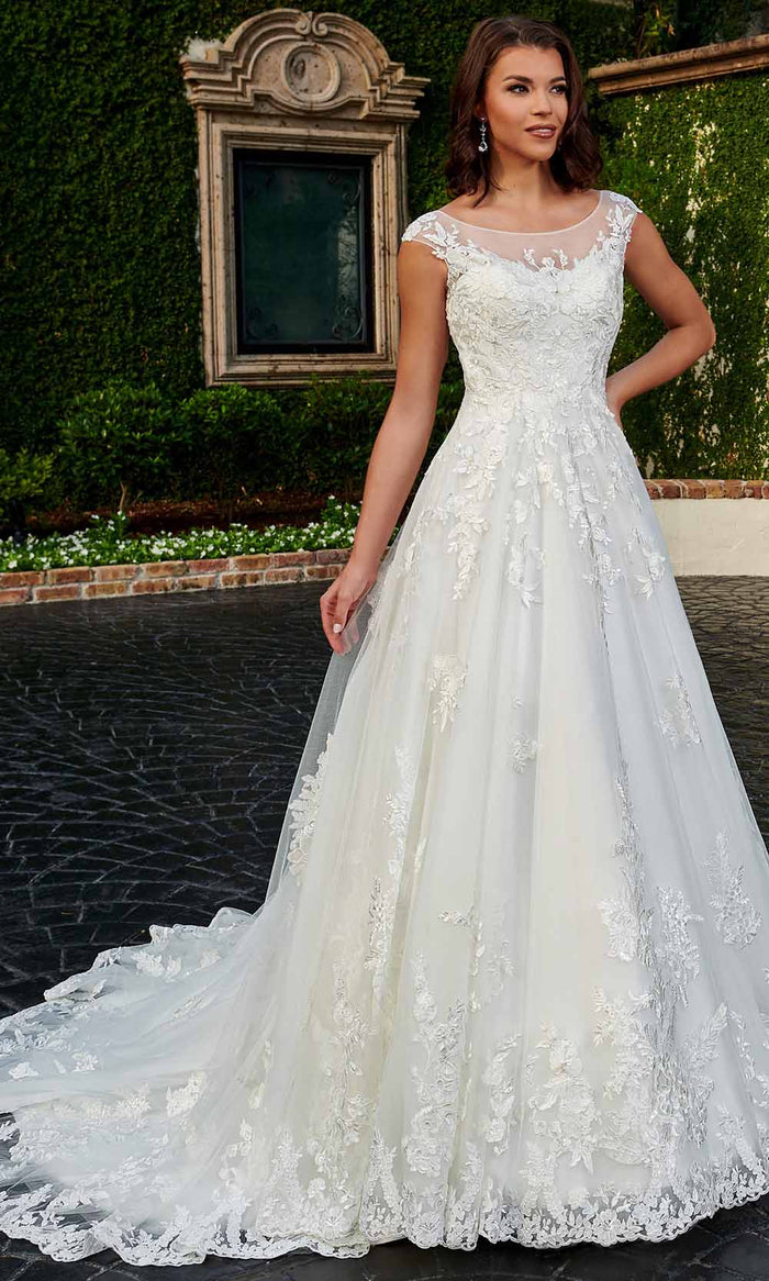 Rachel Allan Bridal RB3156 - Cap Sleeve Tulle Bridal Gown Wedding Dresses 0 / Ivory