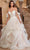 Rachel Allan Bridal RB3163 - Tie Strap Embroidered Bridal Gown Wedding Dresses 0 / Ivory Blush