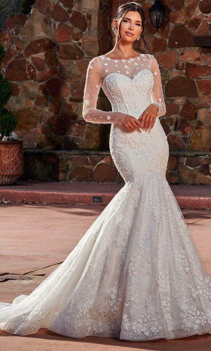 Rachel Allan Bridal RB3165 - Illusion Mermaid Bridal Gown Wedding Dresses 0 / Ivory