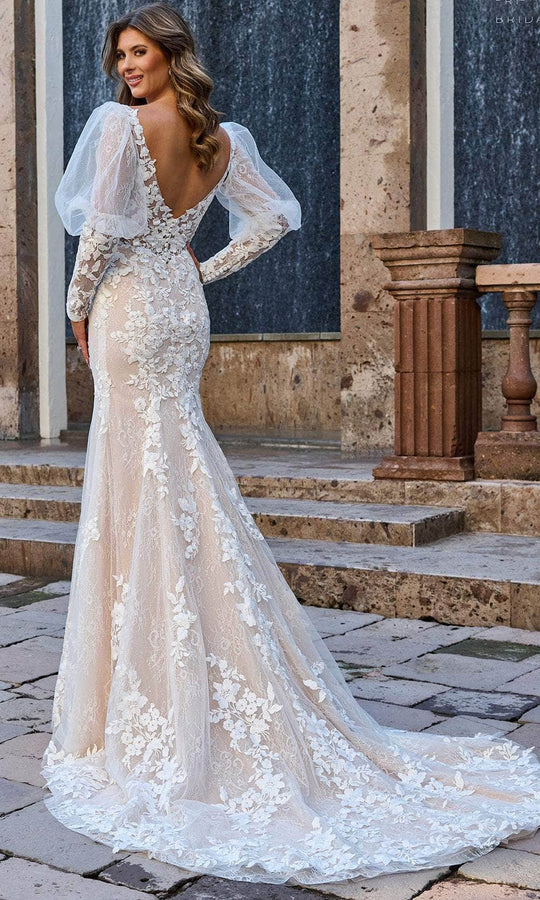 Rachel Allan Bridal RB3199 - Deep V-Neck Lace Bridal Gown