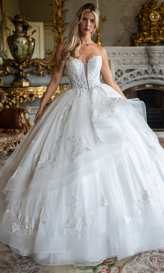 Rachel Allan RB4235 - Strapless Lace Corset Ball Gown