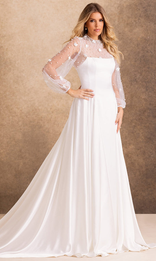 Rachel Allan Bridal RB4256 - Scoop A-Line Gown with Detachable Jacket