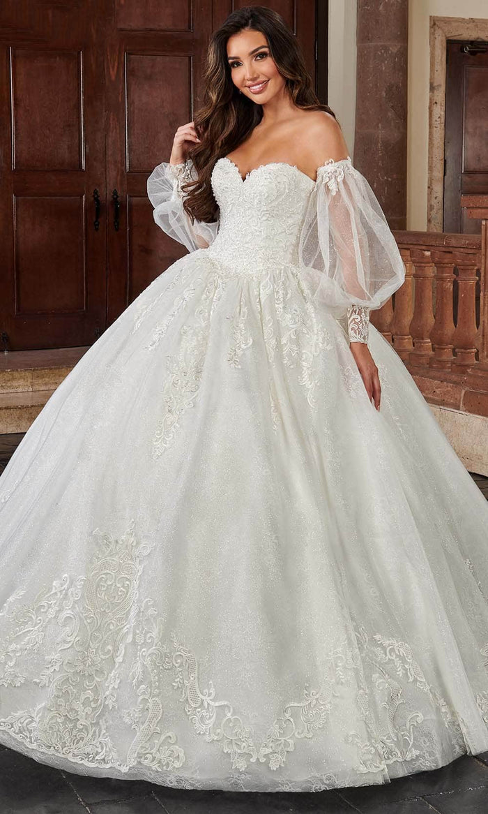 Rachel Allan Bridal RB6114 - Strapless Sweetheart Ballgown Bridal Dresses 0 / White