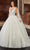 Rachel Allan Bridal RB6116 - Plunging V-Neck Bridal Gown With Cape Ball Gowns 0 / Ivory
