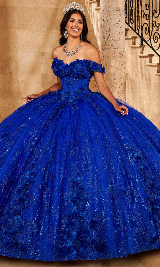 Rachel Allan MQ3086 - Sweetheart Glitter Ballgown with 3D Flowers