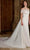 Rachel Allan RB2172 - Sweetheart Bridal Gown with Cape Bridal Dresses 0 / Ivory Multi
