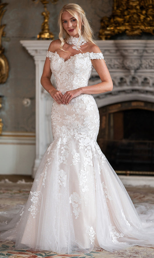 Rachel Allan RB3245 - Off Shoulder Lace Bridal Gown